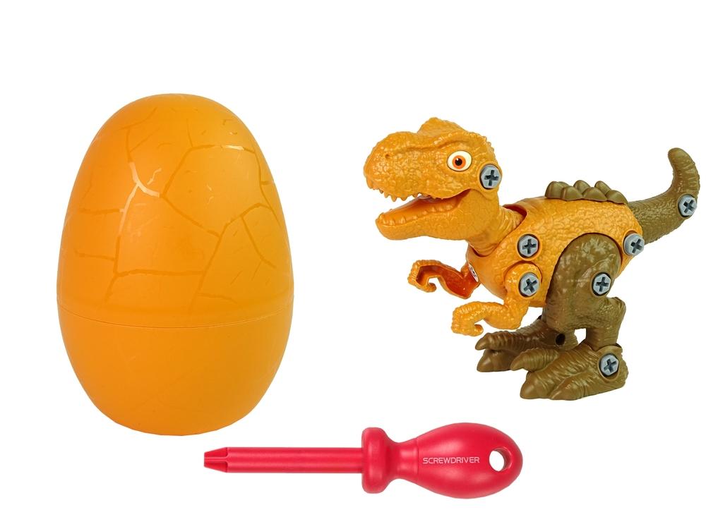 DIY Tyrannosaurus Rex Set med ägg & skruvmejsel - Orange