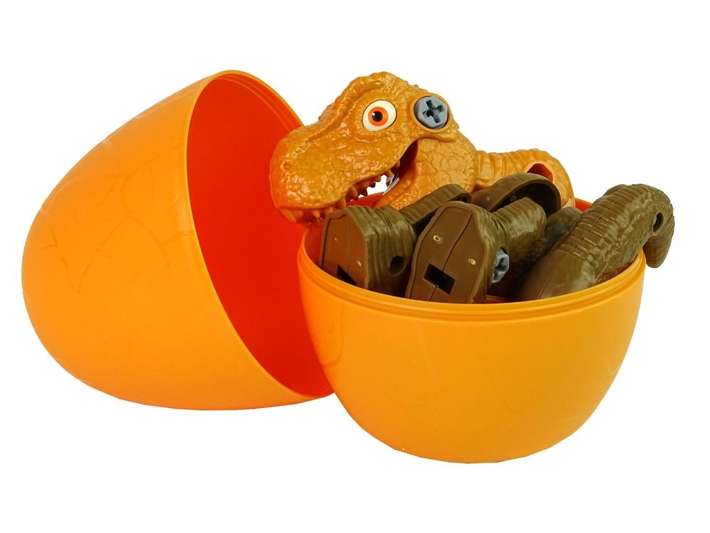 DIY Tyrannosaurus Rex Set med ägg & skruvmejsel - Orange