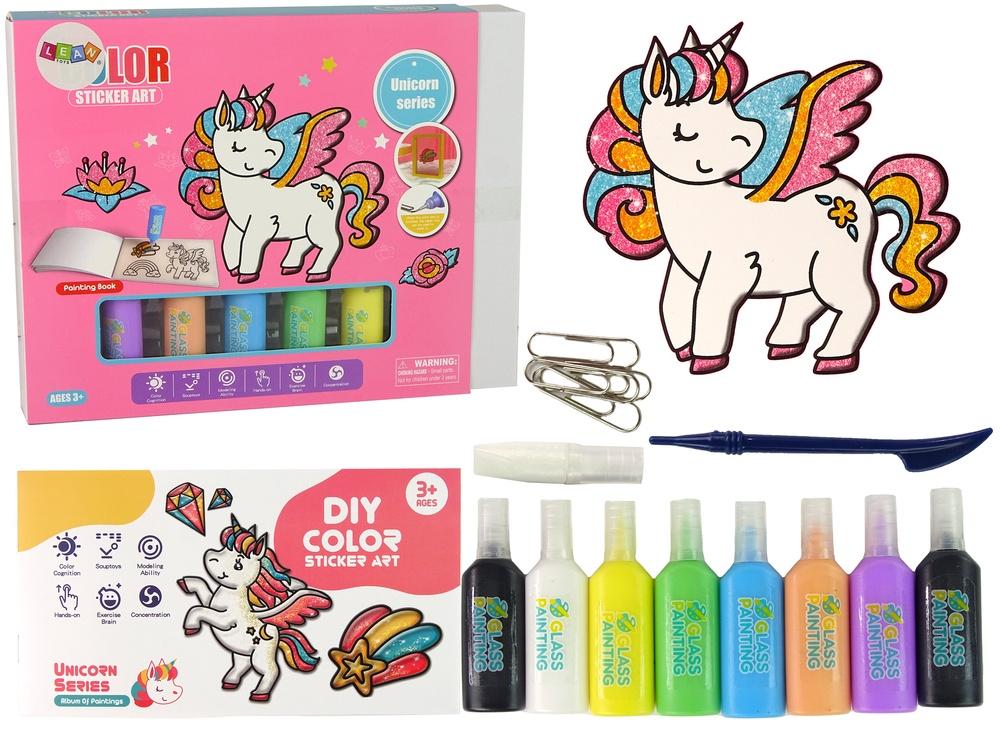 DIY Unicorn Window Stickers: 8 glitrende farver til børn