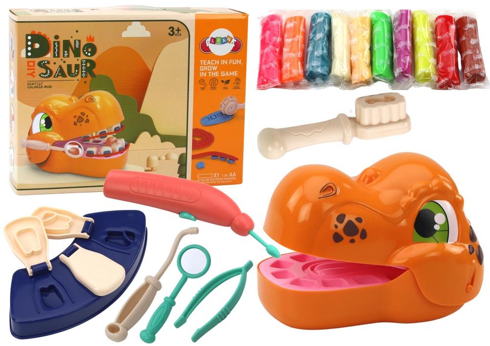 Dinosaur Tandlæge Playdough Set: Sjovt rollespil for børn 