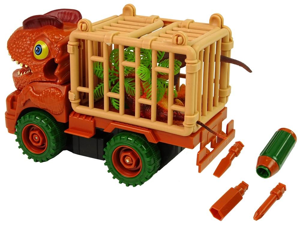 Dinosaur Truck DIY Montering med orange tillbehör och figurer