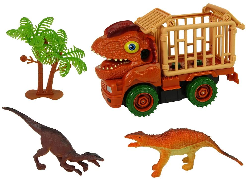 Dinosaur Truck DIY Montering med orange tillbehör och figurer