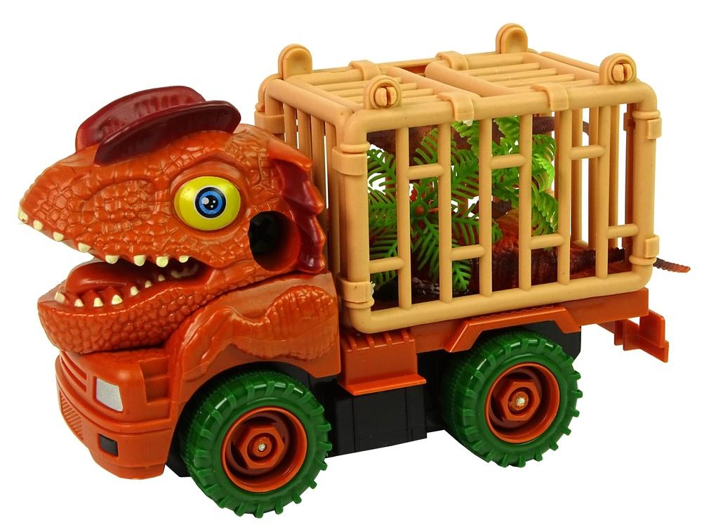 Dinosaur Truck DIY Montering med orange tillbehör och figurer