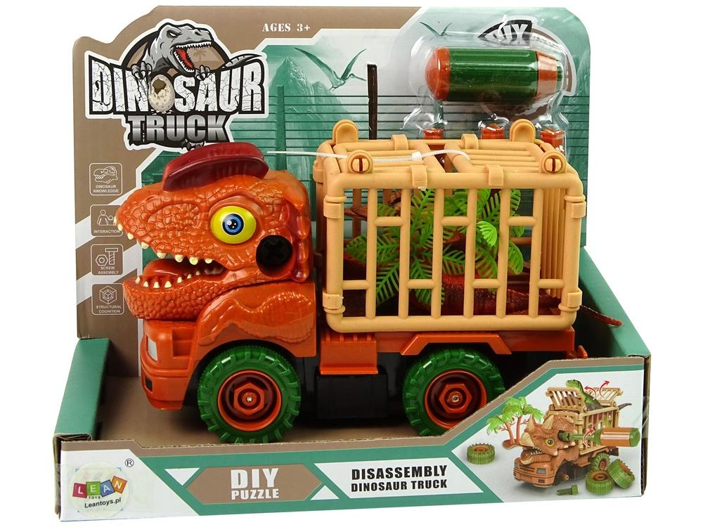 Dinosaur Truck DIY Montering med orange tillbehör och figurer