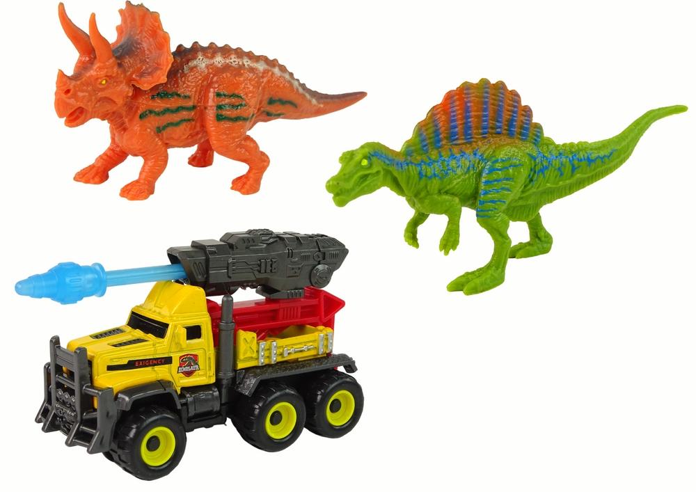 Dinosaurfigurer og raketbileventyrsæt til børn