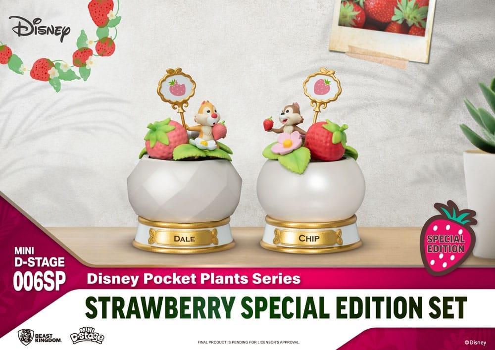 Disney Mini Diorama Scenstatyer Fickväxter Serie Strawberry Special Edition Set 12 cm