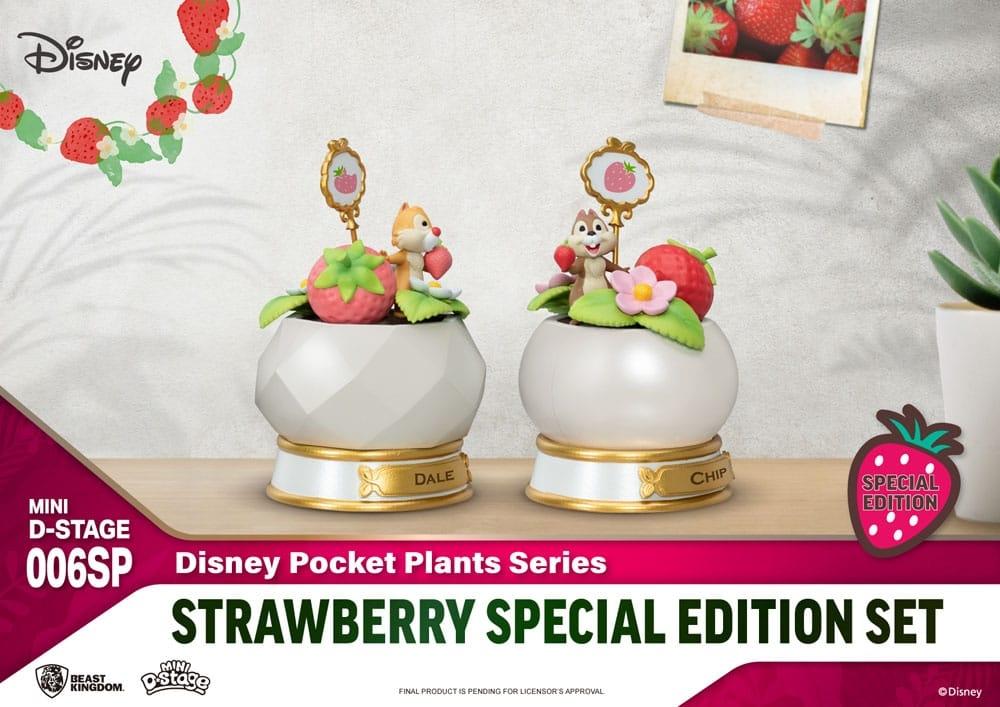 Disney Mini Diorama Scenstatyer Fickväxter Serie Strawberry Special Edition Set 12 cm