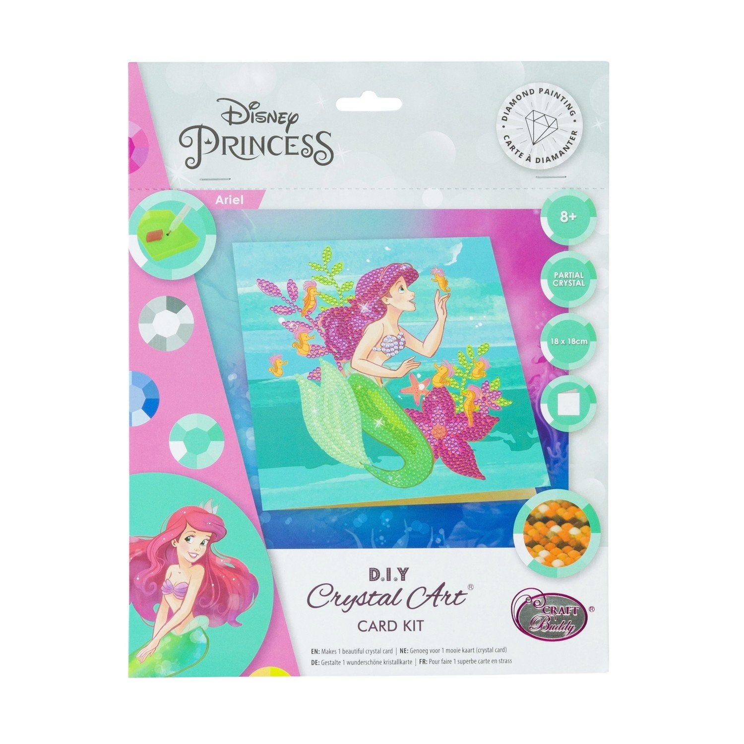 Disney Princess Crystal Art Card Ariel