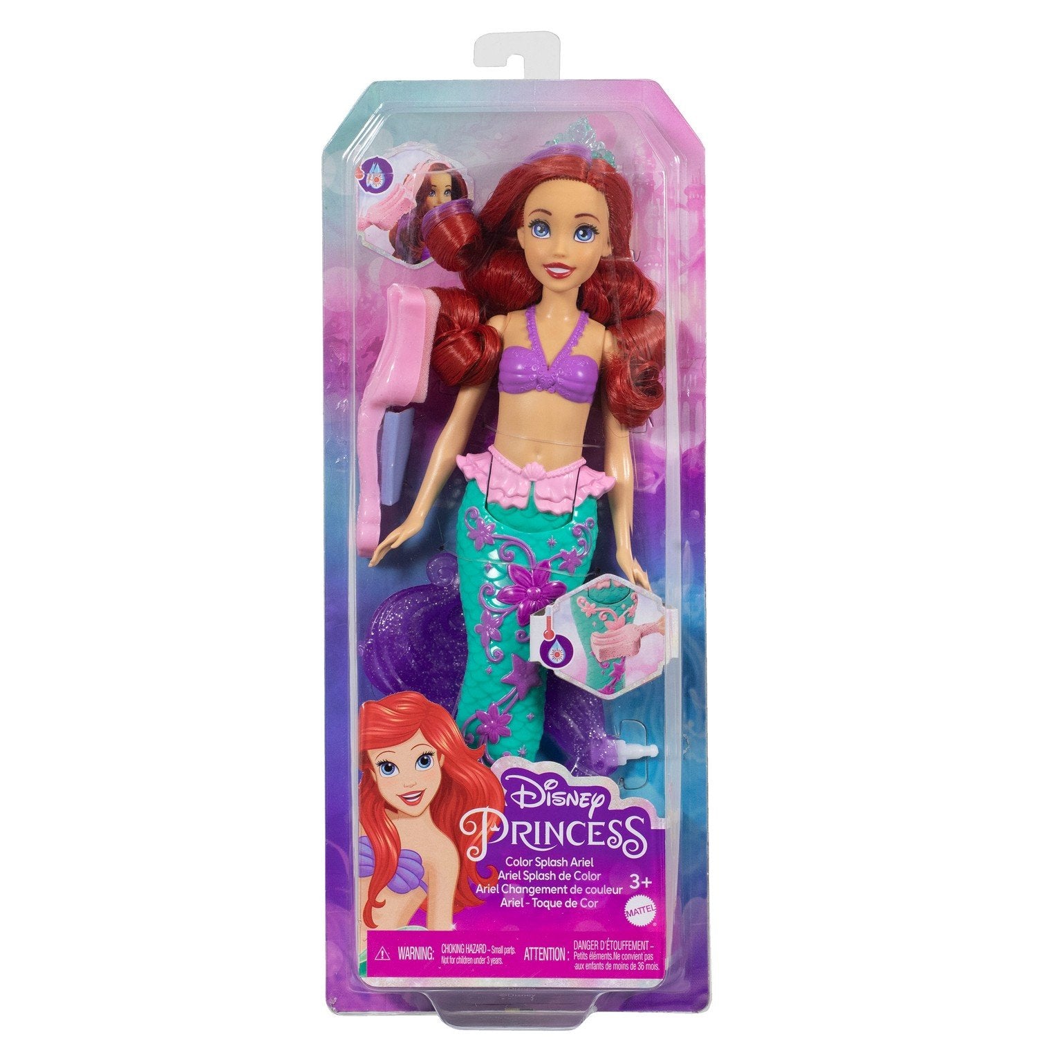 Disney Princess Hyper Hair Feature Ariel Docka