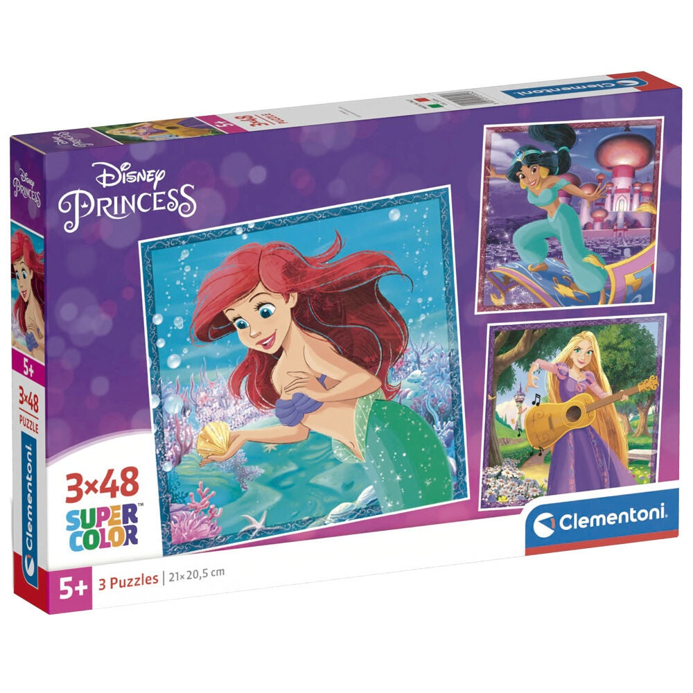 Disney Princess Pussel, 3 set med 48 bitar i varje
