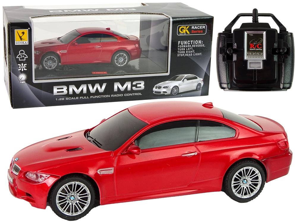 Dynamisk röd BMW M3 R/C-bil med ljus och realistiska detaljer