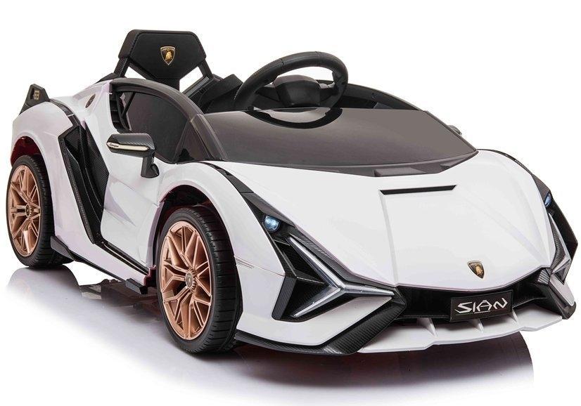 Electric Ride On Car - Lamborghini Sian White för barn