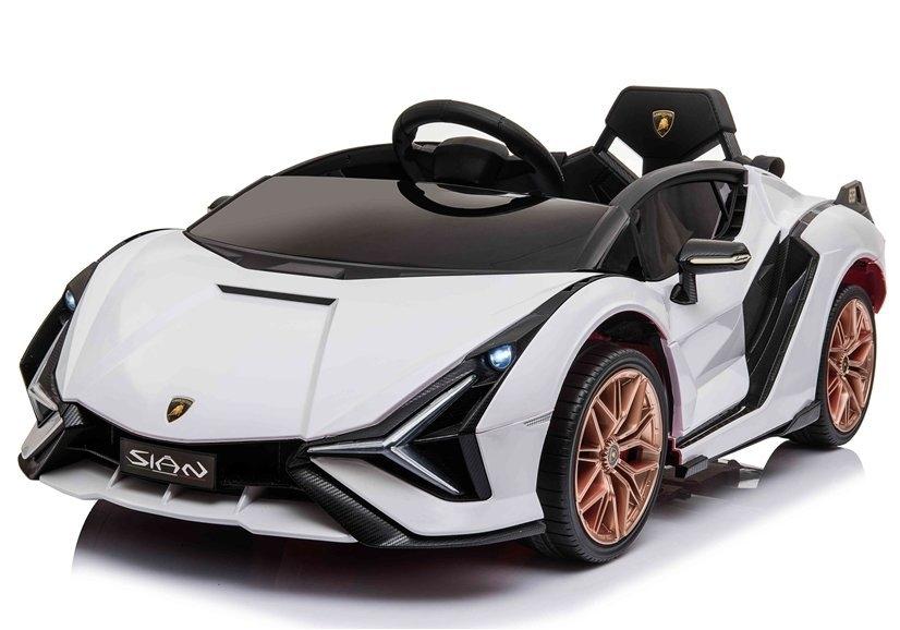 Electric Ride On Car - Lamborghini Sian White för barn