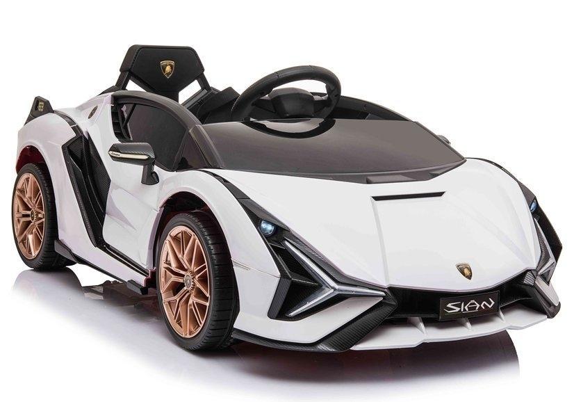 Electric Ride On Car - Lamborghini Sian White för barn