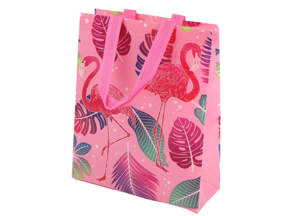 Elegant Pink Flamingo gavepose - 30,5 cm x 24,5 cm x 10 cm