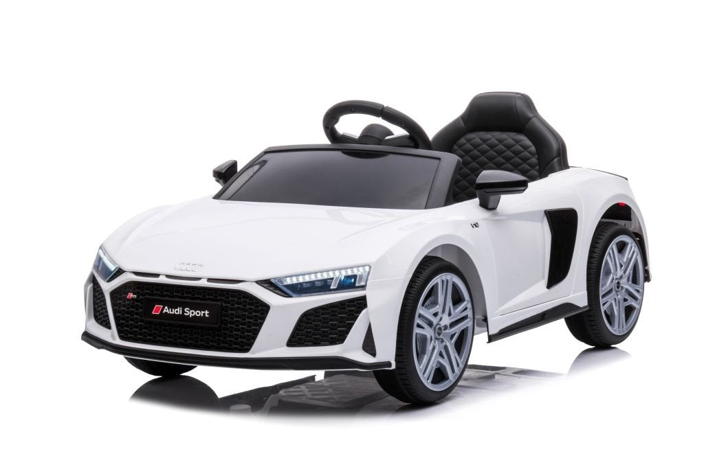 Elektrisk Ride-On Audi R8 Bil: Vit, Lift A300 modell