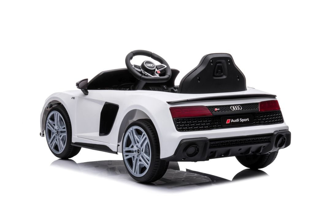 Elektrisk Ride-On Audi R8 Bil: Vit, Lift A300 modell