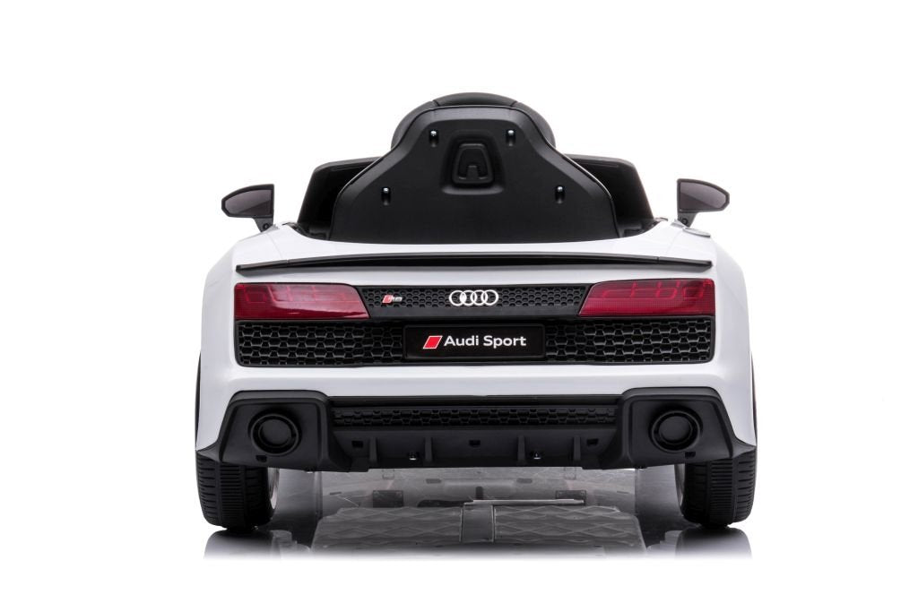 Elektrisk Ride-On Audi R8 Bil: Vit, Lift A300 modell