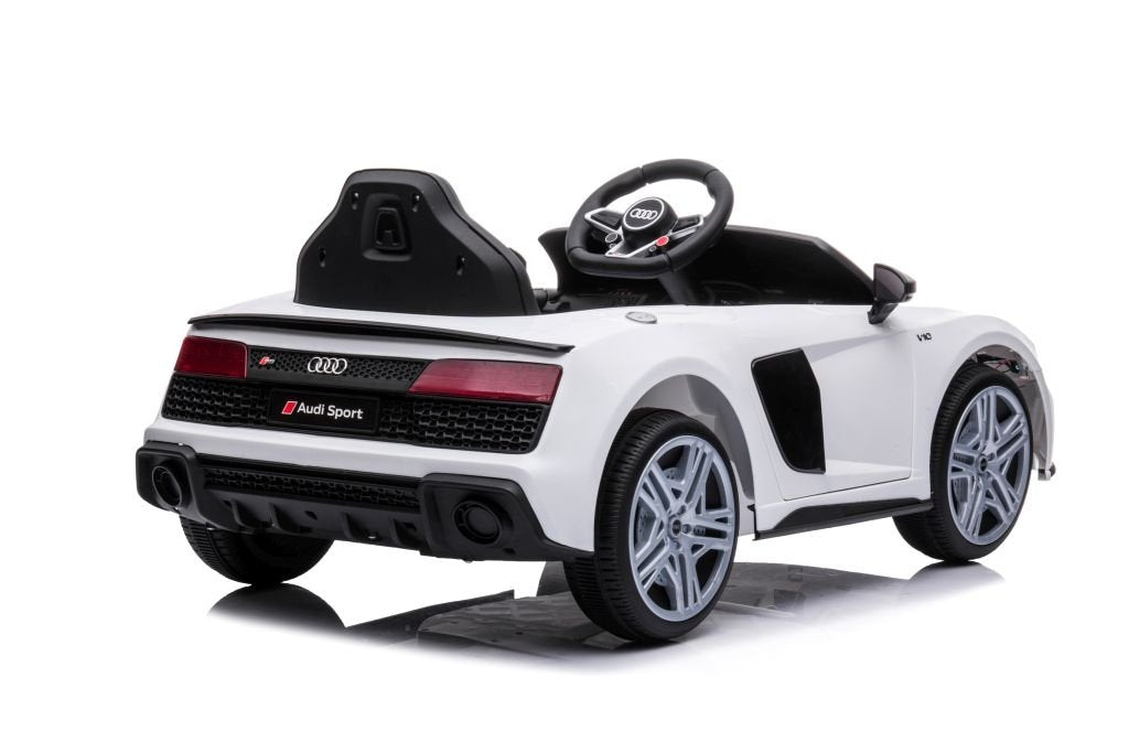 Elektrisk Ride-On Audi R8 Bil: Vit, Lift A300 modell