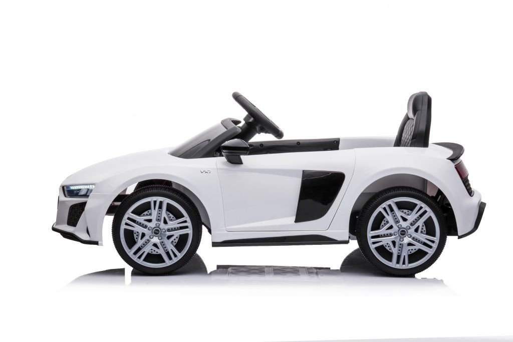 Elektrisk Ride-On Audi R8 Bil: Vit, Lift A300 modell