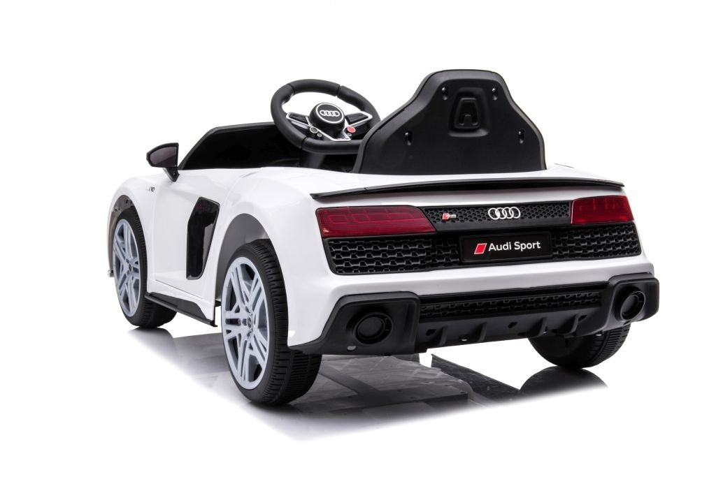 Elektrisk Ride-On Audi R8 Bil: Vit, Lift A300 modell