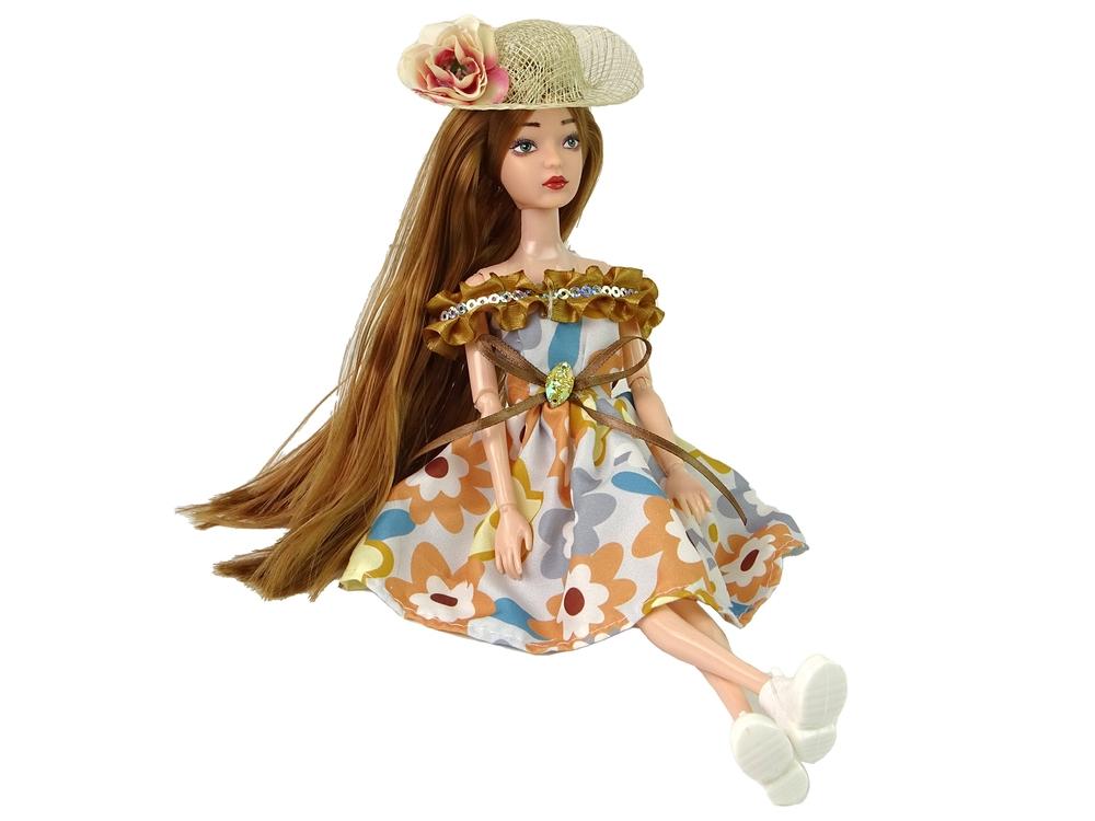 Emily Autumn Doll: Rødt hår, blomsterkjole og elegant hatt