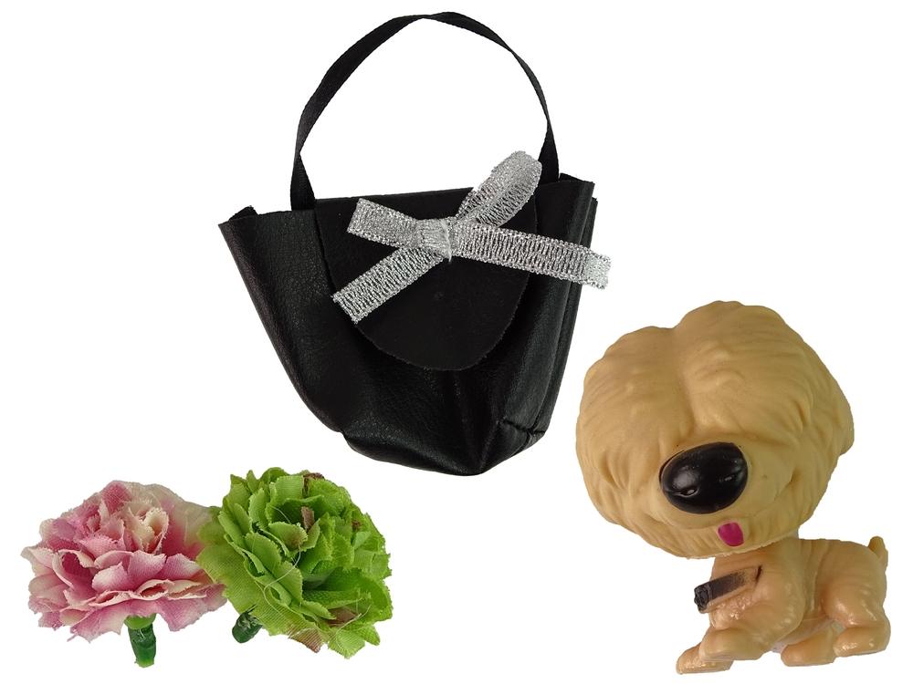 Emily Doll med hundepose og blomsterlekesett