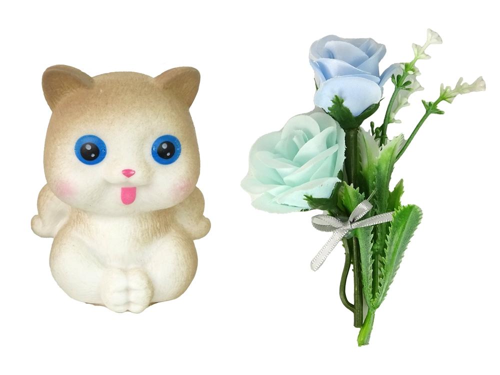 Emily the Flower Cat Doll: Elegant kjole, tiara, kattunge og blomster