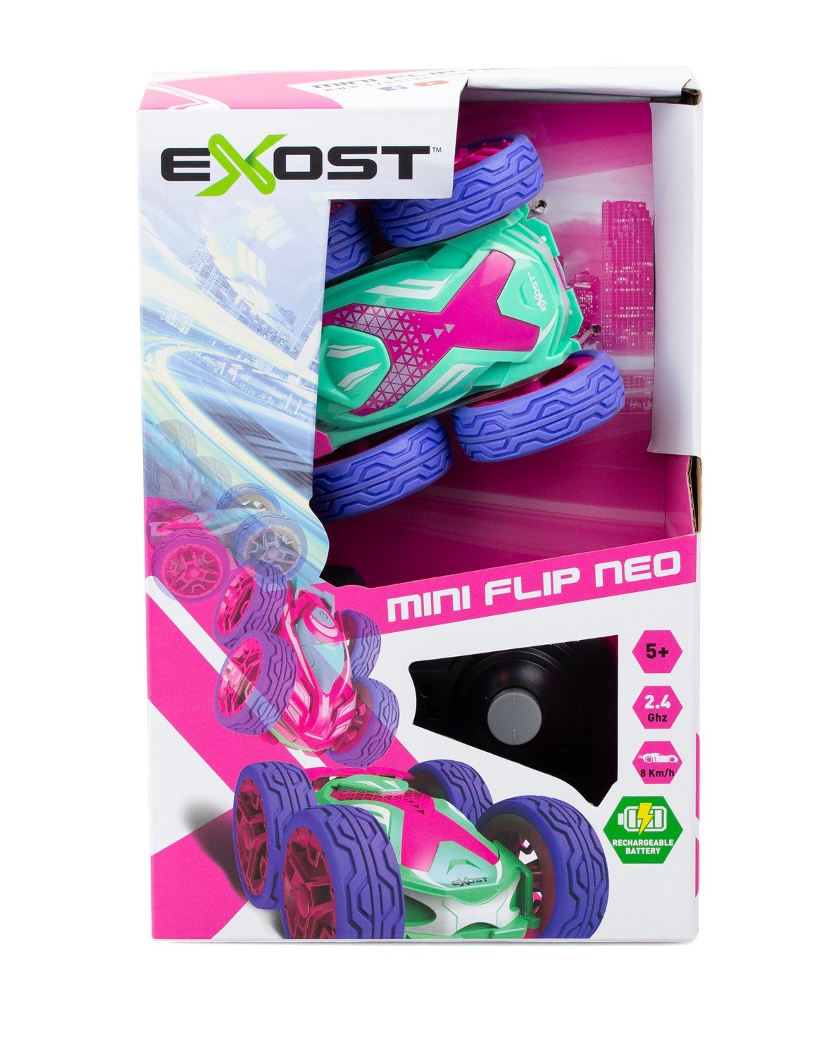 Exost Radio Control Car Mini Flip Neo Amazone, Skala 1:34