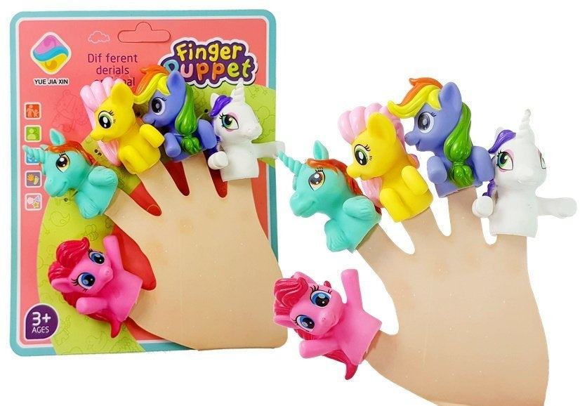 Finger Puppets Unicorn Set – 5 delar