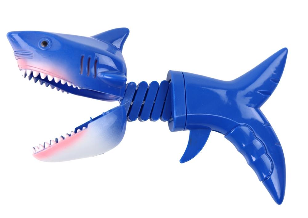 Fjederbelastet Blue Shark Toy: Interaktiv bidesjov!