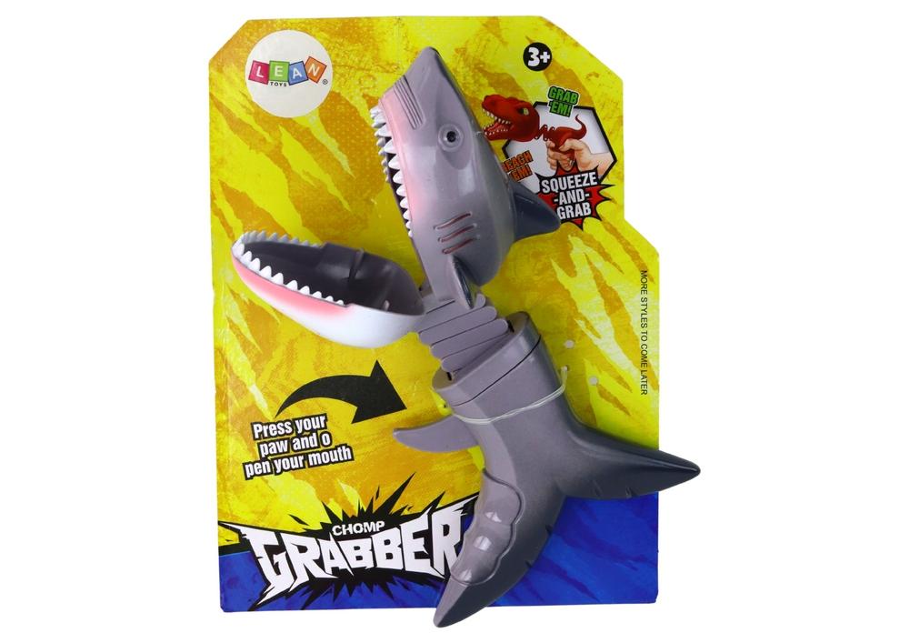 Fjærbelastet Grey Shark Toy: Interaktiv matbit!