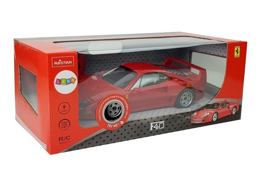 Fjärrstyrd Ferrari F40 1:14 Röd med lampor