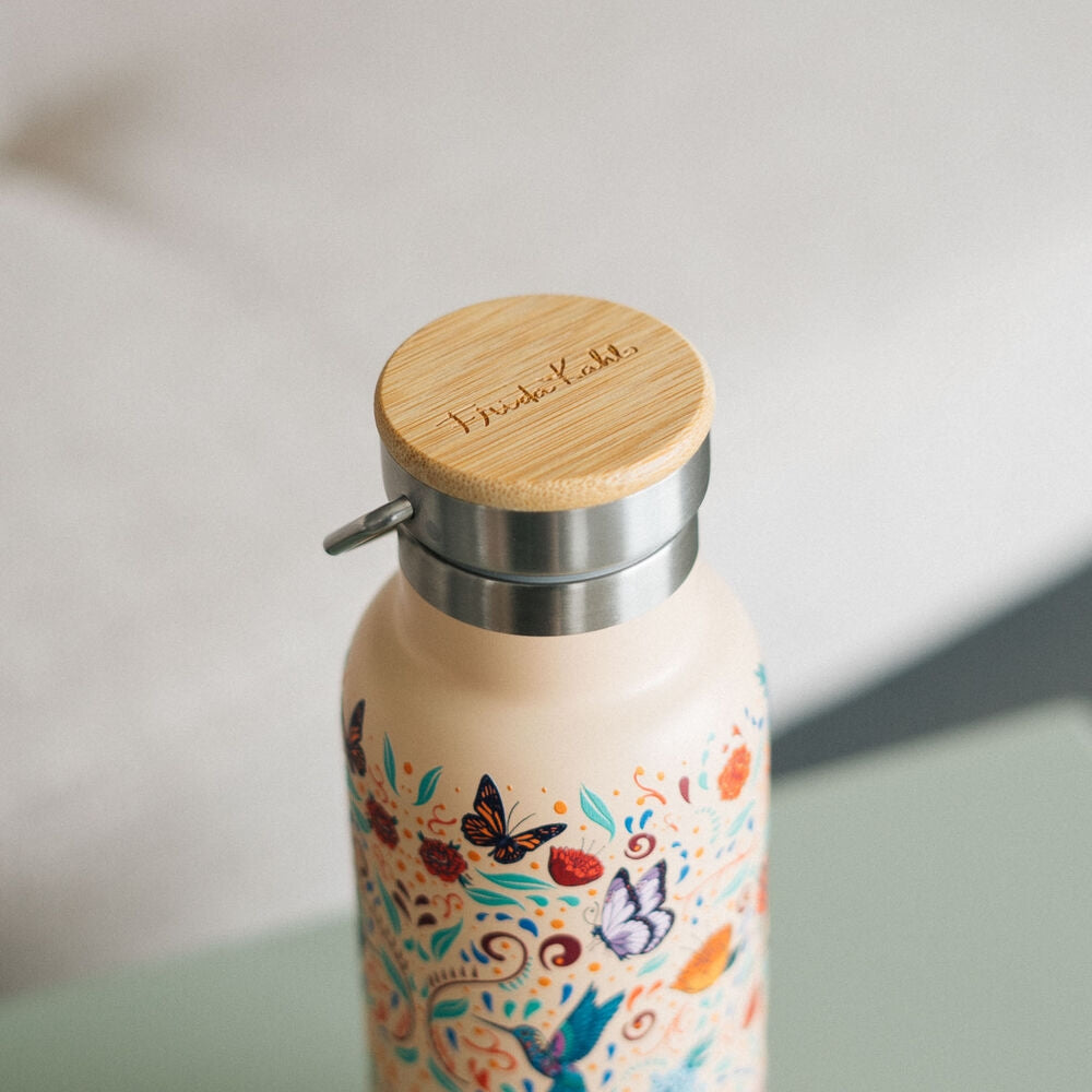 Flaska i rostfritt stål 500ml - Frida Kahlo Long Live Life Design