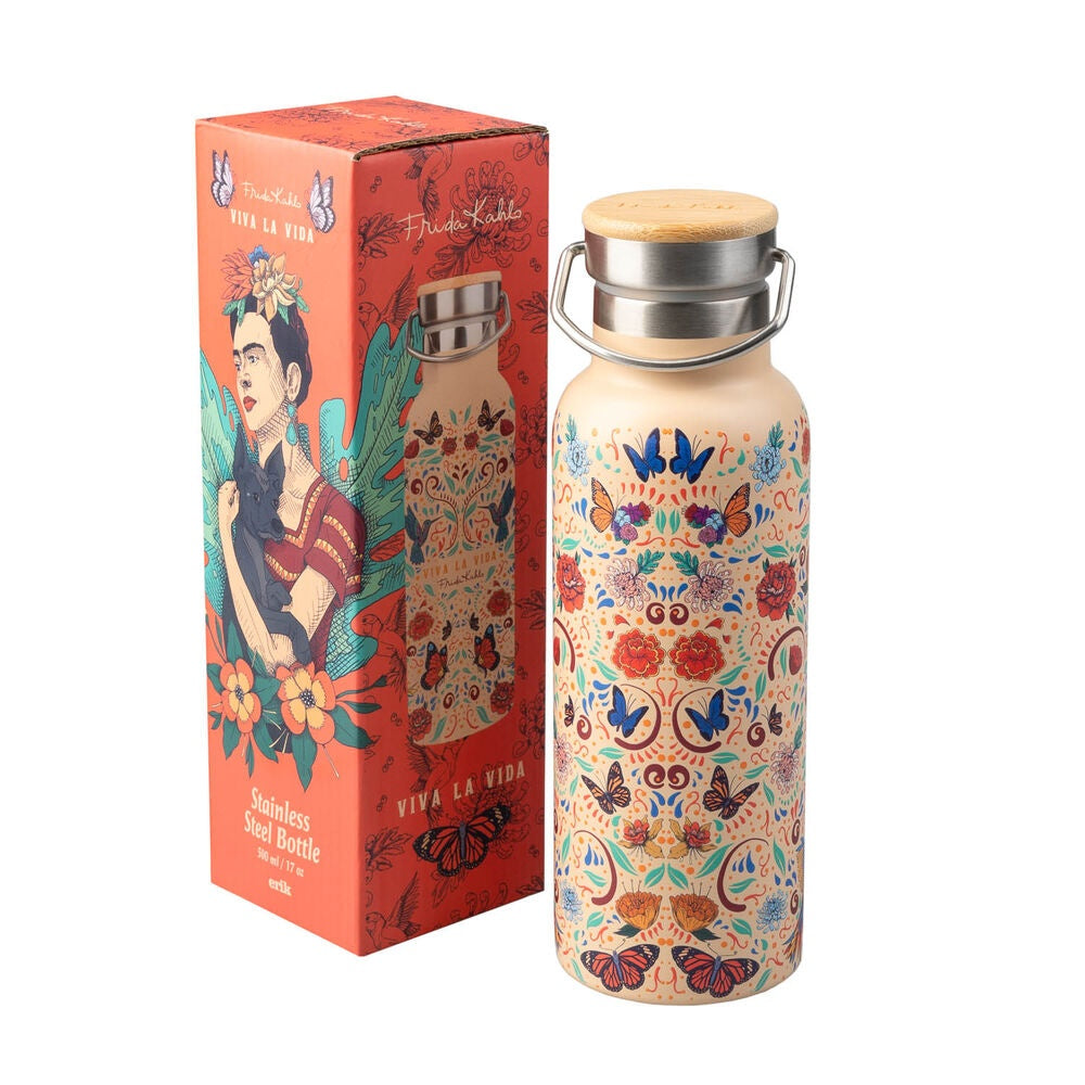 Flaska i rostfritt stål 500ml - Frida Kahlo Long Live Life Design
