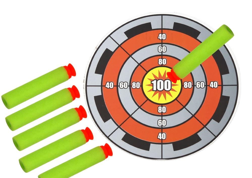 Foam Dart Bue Sæt: 6 sugepile og mål til børn