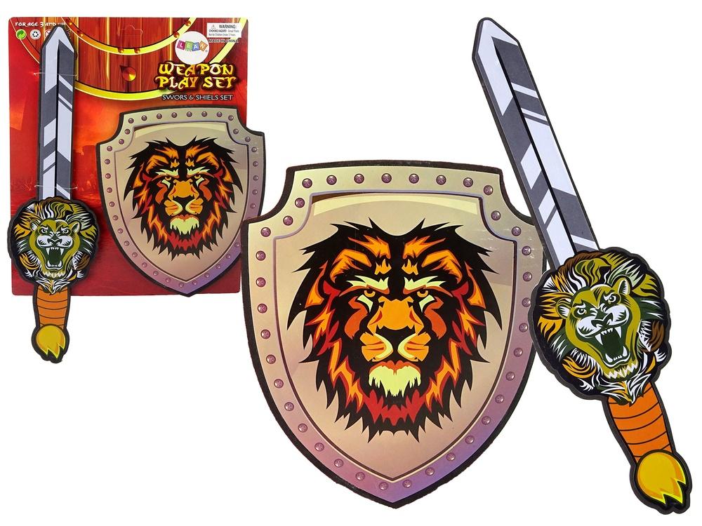 Skum EVA Knight Sword &amp; Shield Kit med Lion Design