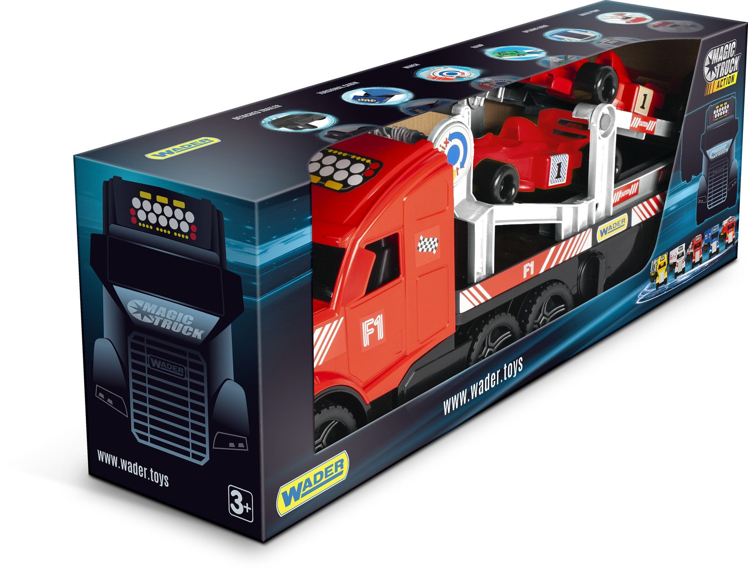 Formel 1 biltransportbil med vinsch, 79 cm