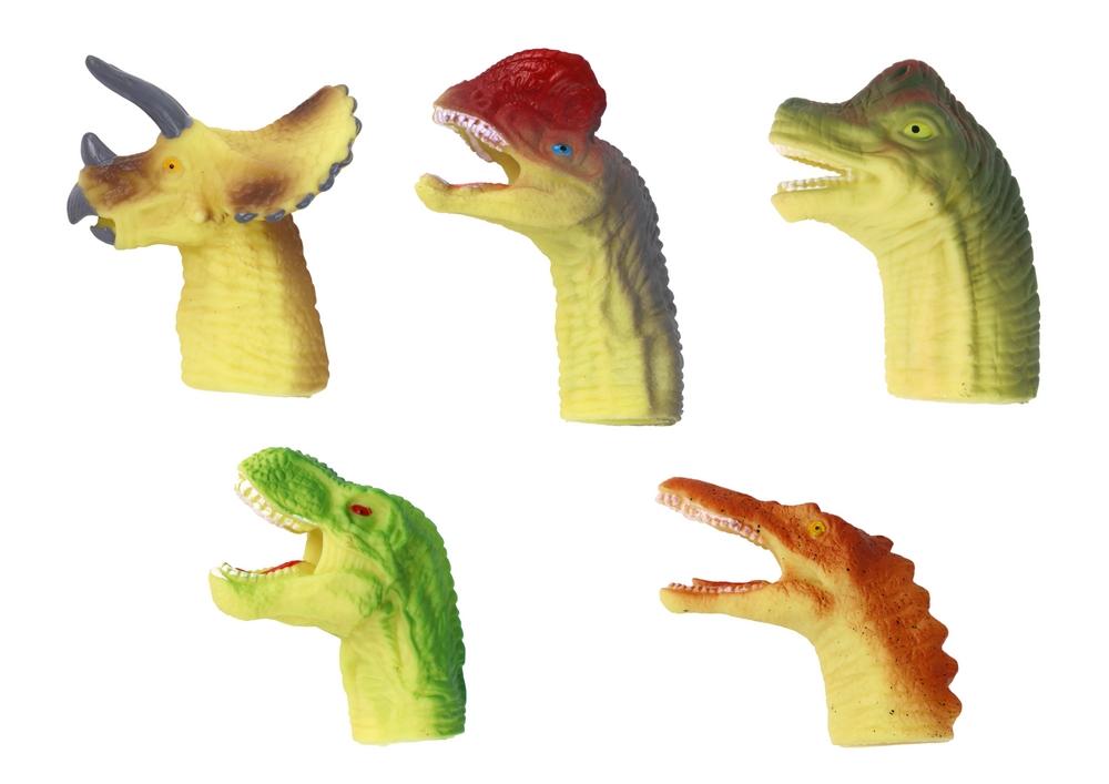 Forhistorisk sjov: Gummi-dinosaur-fingerdukker til børn