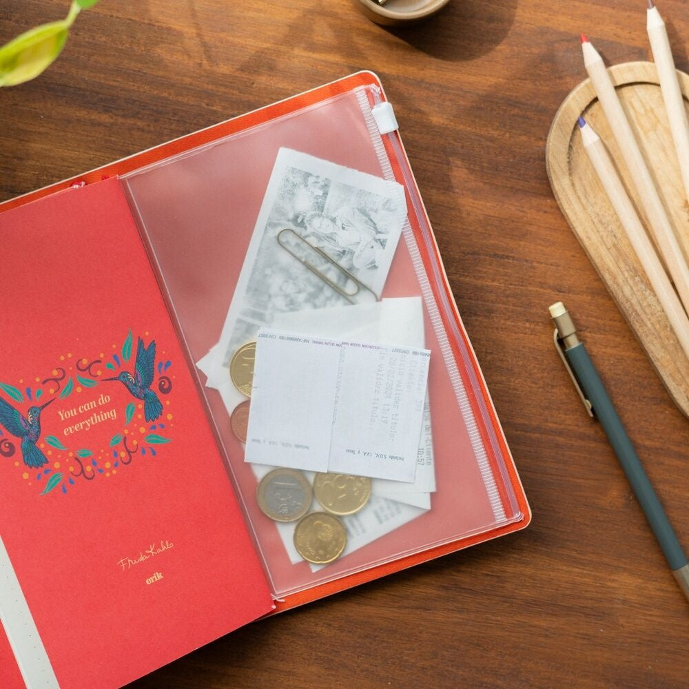 Frida Kahlo Travel Notebook med tomma sidor för skissning