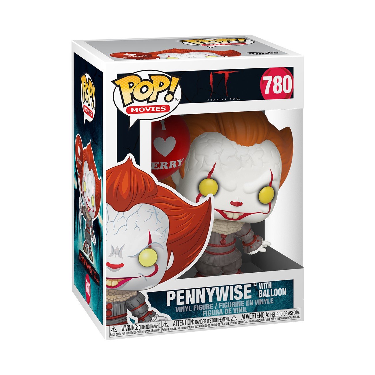 Funko Pop! Vinylfigur: It Kapitel 2 - Pennywise W/ Ballong, 9,5 Cm