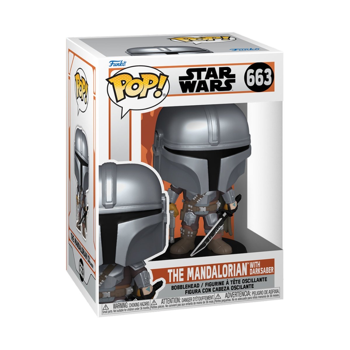 Funko Pop! Vinylfigur: The Mandalorian - Mando W/Darksaber