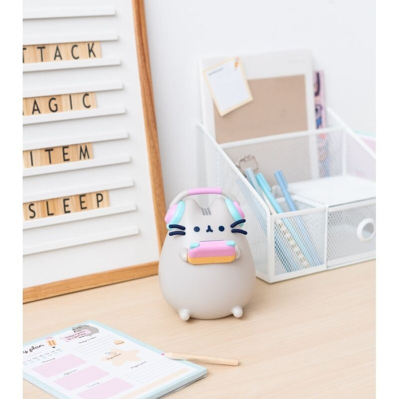 Gamer-lampa för skrivbord, LED-ljus, söt Pusheen-design