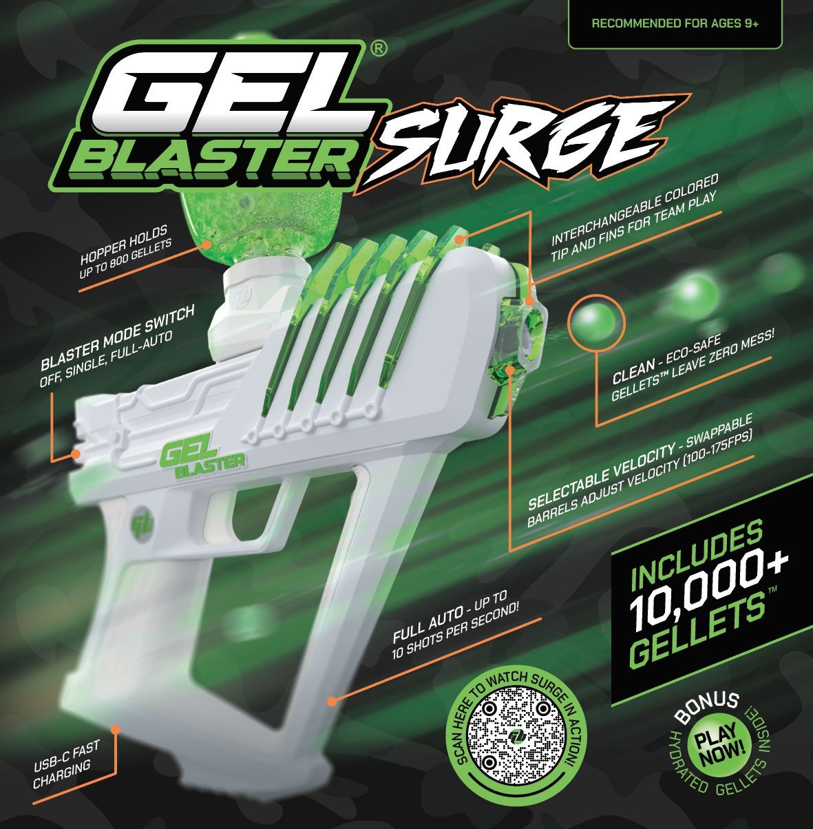 Gel Blaster Surge Blaster Sæt med 10.000 geler