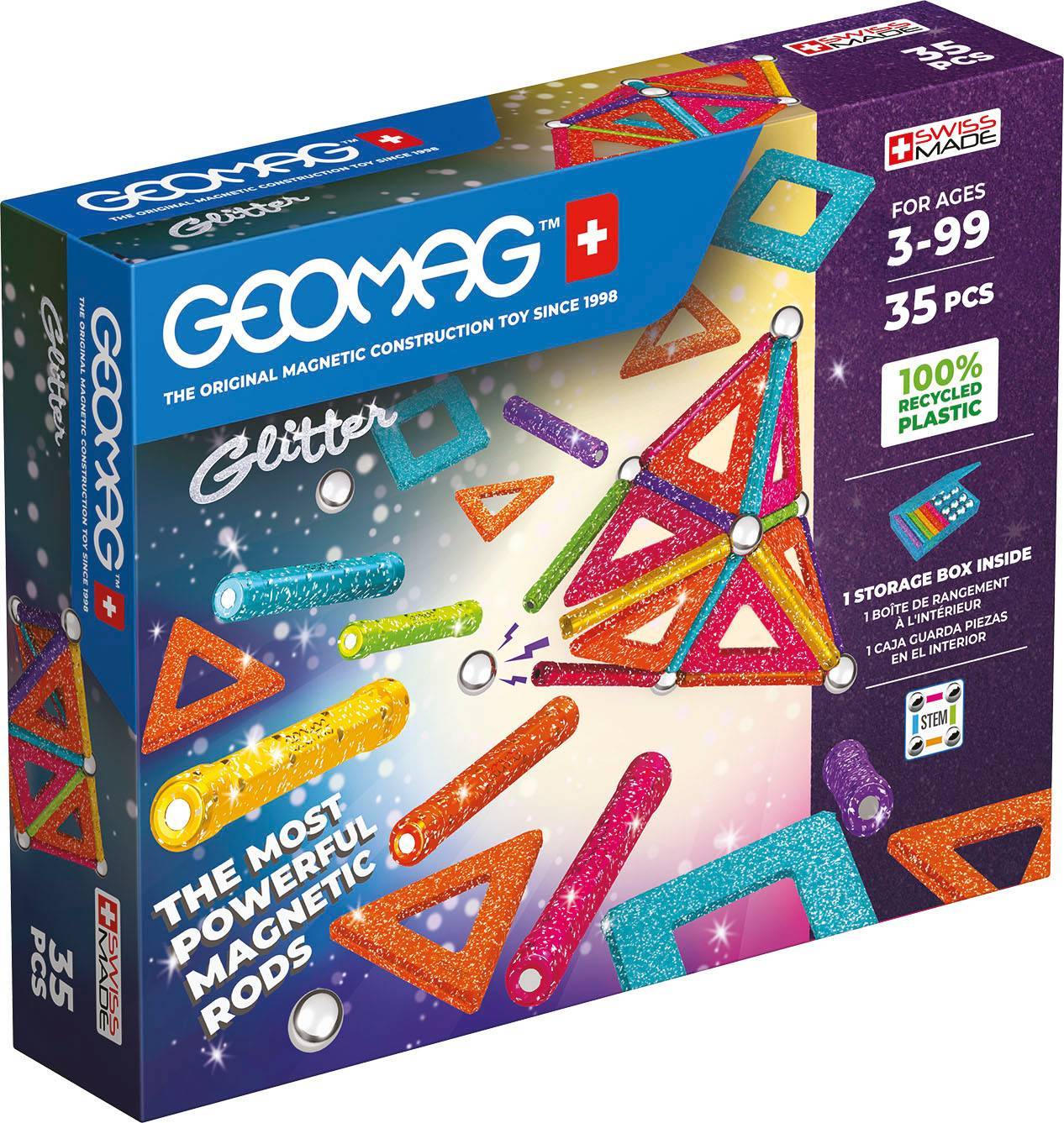 Geomag Glitter Panels 35 Delar