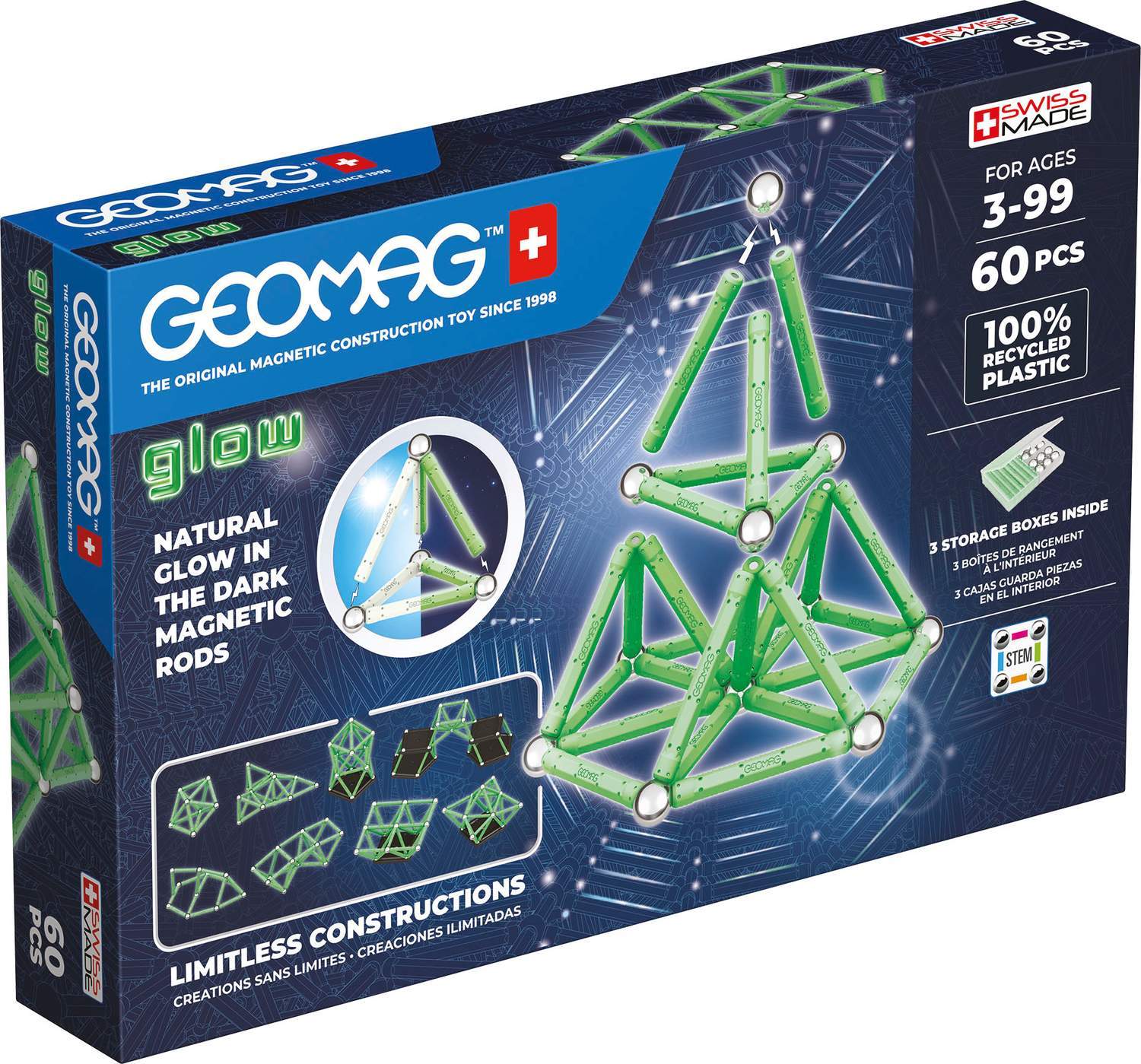 Geomag Glow Byggset 60 Delar