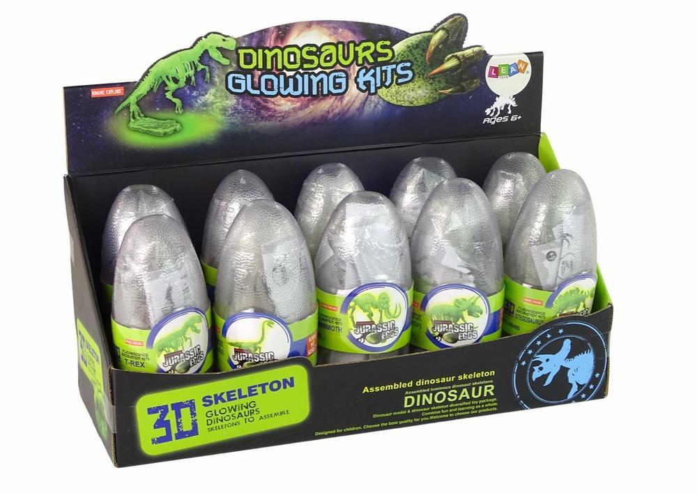 Glow-in-the-Dark 3D Dinosaur Skeleton Egg Kit för barn