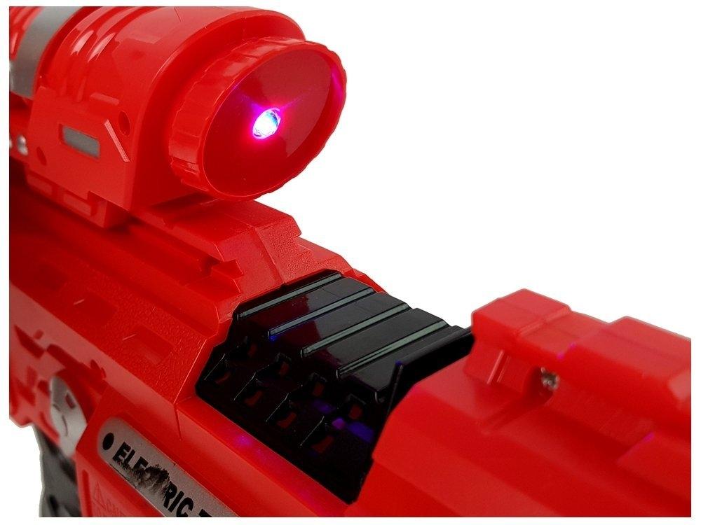 Glow-in-the-Dark skumpistol med laser, lyd, 45 m rekkevidde