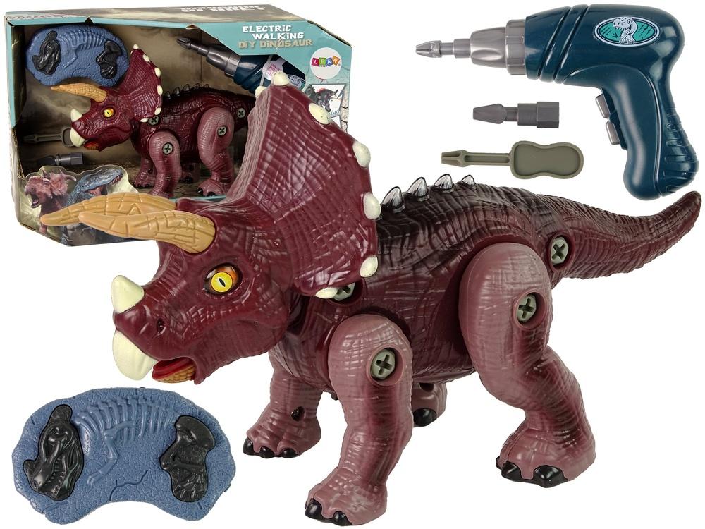 Glow-in-the-Dark spinnende dinosaur med drill og fjernkontroll