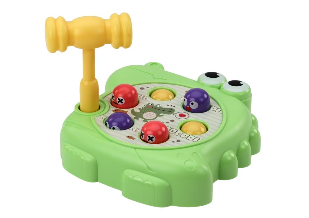 Green Crocodile Wac-A-Mole Game: Fun Hammer Action för barn